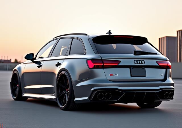 Sleek Audi RS6 Avant, lowered and dynamically posed, recently tuned at Caracal Motors in Melbourne.